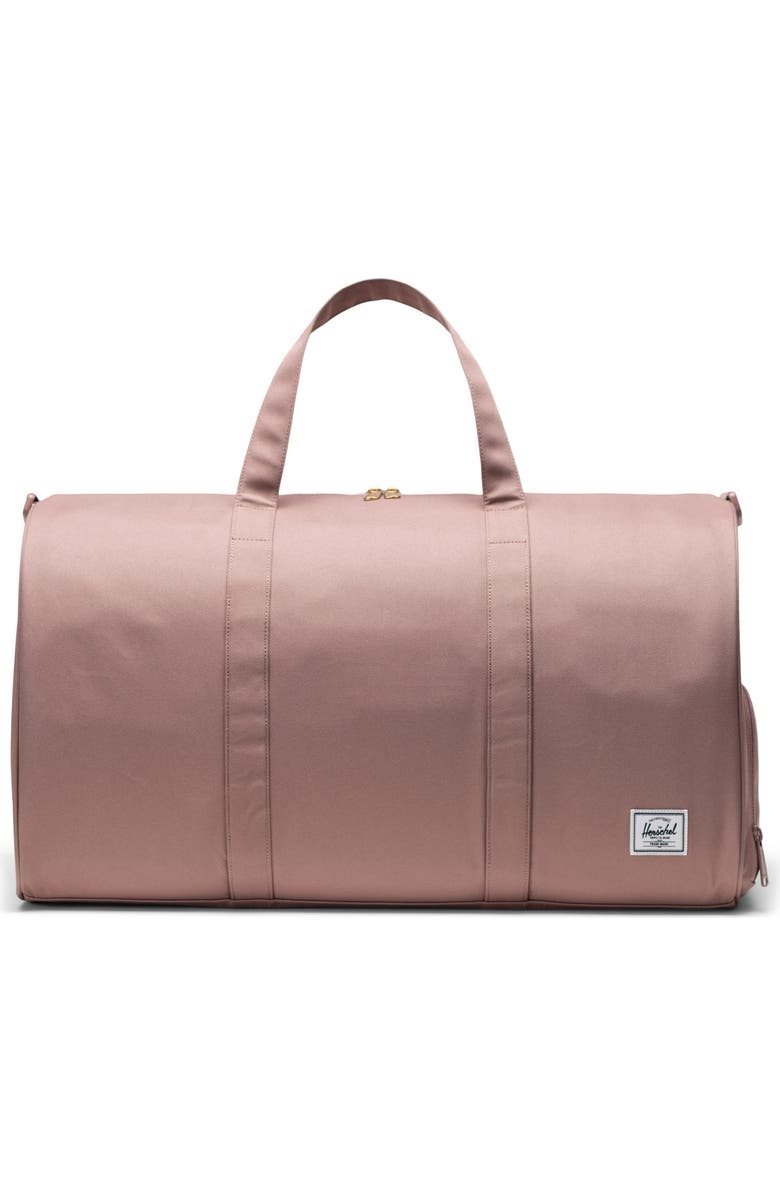 Herschel Supply Co. Novel Recycled Polyester Duffle Bag, Main, color, Ash Rose