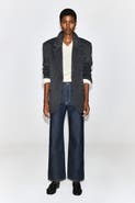 COS Chord Topstitched Raw Straight-leg Jeans