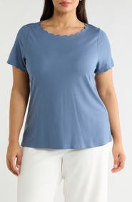 T Tahari Scallop T-Shirt