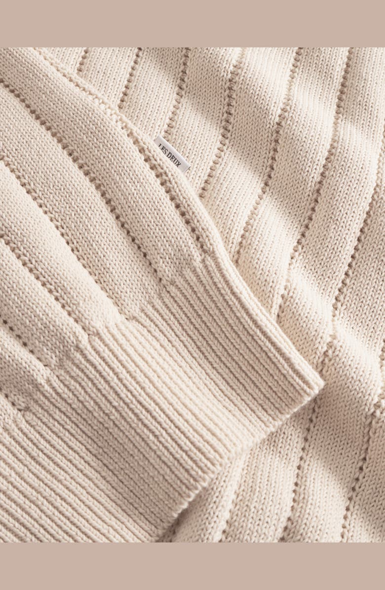 Les Deux Bogart Rugby Polo Sweater, Alternate, color, Ivory