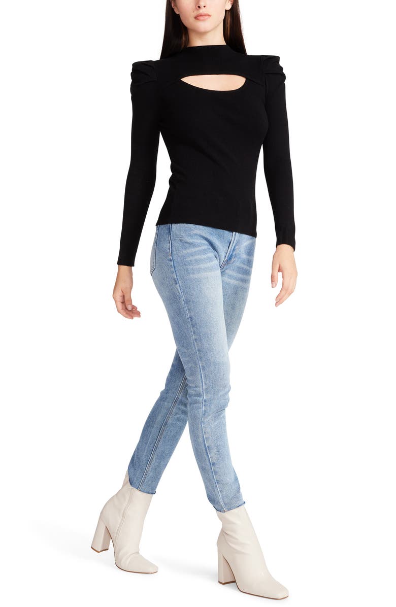 BB Dakota by Steve Madden Peek Softly Cutout Sweater, Alternate, color,