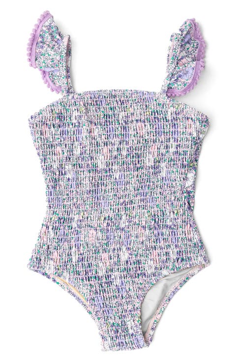 Kids' Flower Power Smocked One-Piece UPF 50+ Swimsuit (Toddler & Little Kid)