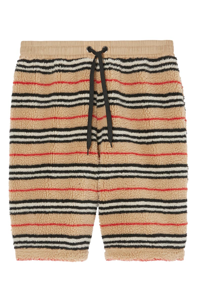 Burberry Howell Stripe Fleece Shorts, Alternate, color, 