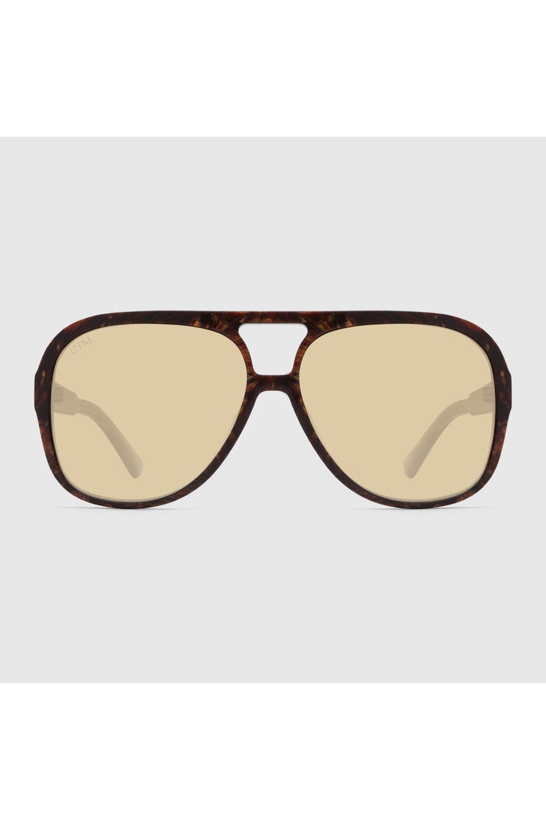 Copenhagen Aviator Sunglasses, Main, color, Demi/Yellow