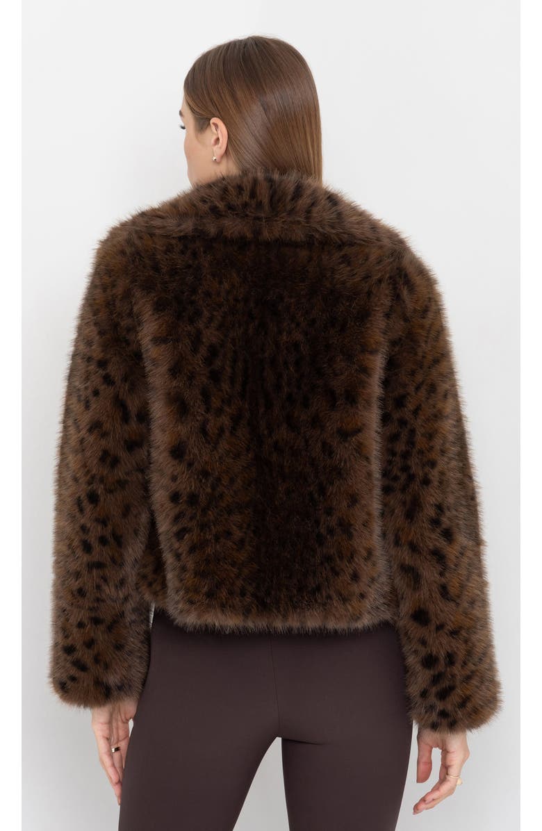 Generation Love Lexy Leopard Faux Fur Jacket, Alternate, color, Animal, Brown