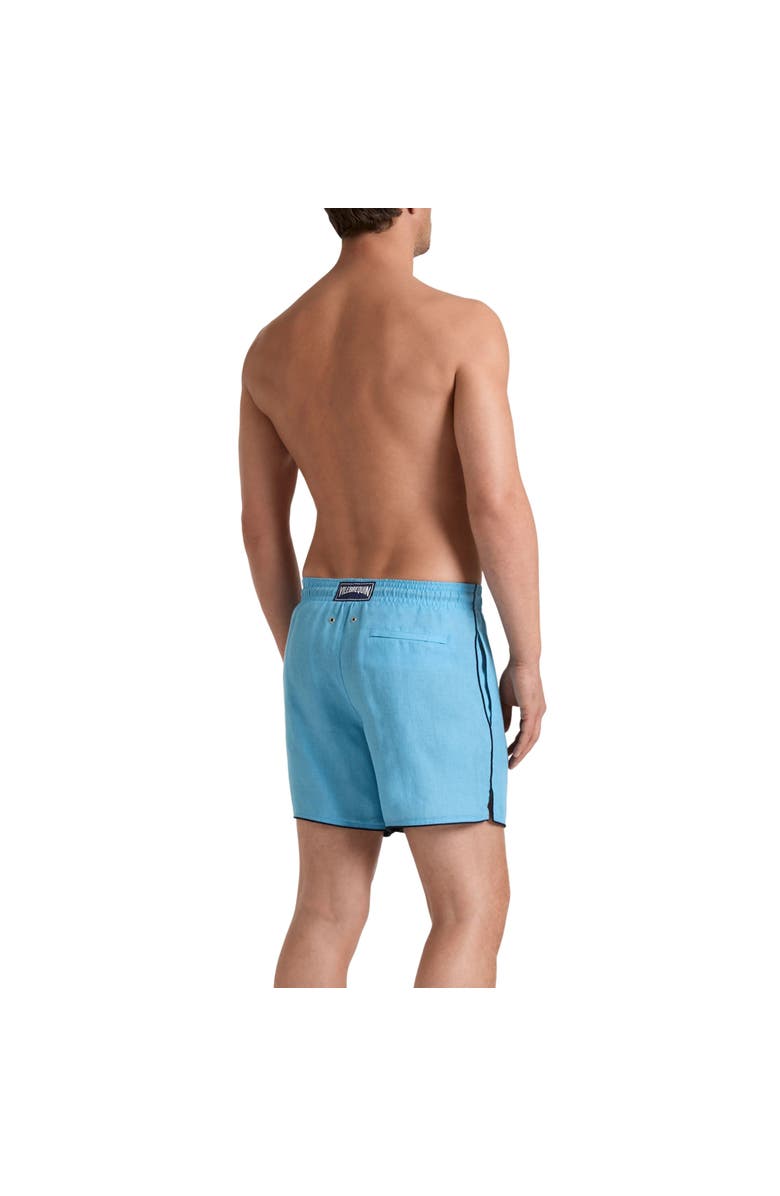 Vilebrequin Men Linen Swim Shorts Solid, Alternate, color, Larimar