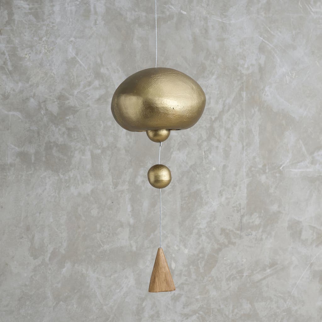 The Collective Home Stinson Antique Brass Hanging Bell Domed