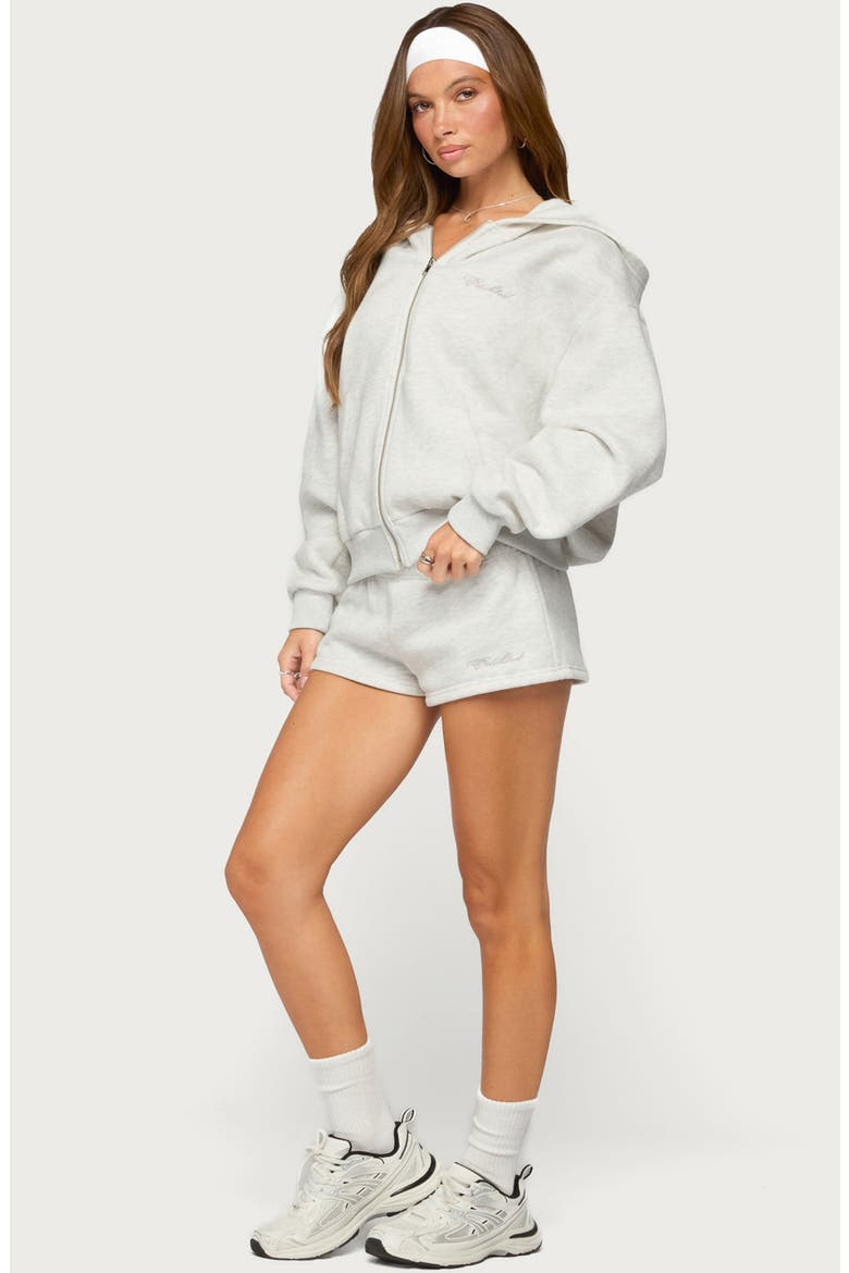 Basic Girl Low Rise Sweat Shorts, Alternate, color, LIGHT-GRAY-MELANGE