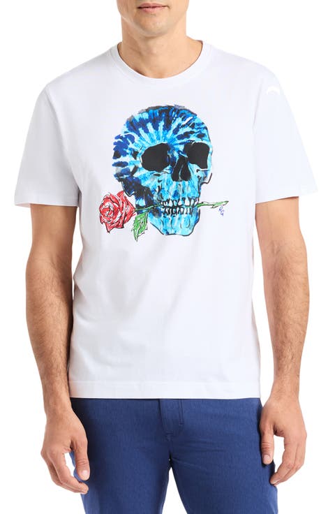 Tie Dye Skull Graphic T-Shirt