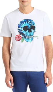 Robert Graham Tie Dye Skull Graphic T-Shirt