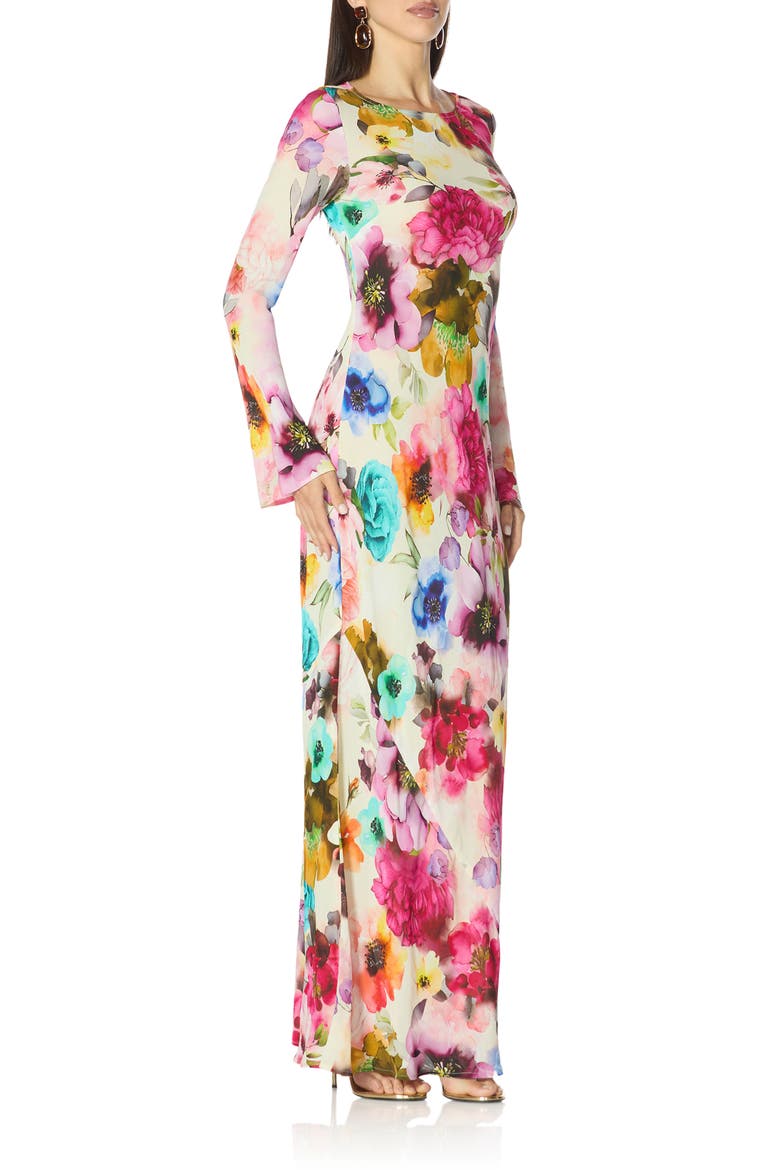 Jetta Maxi Dress, Alternate, color, WATERCOLOR BLOSSOM