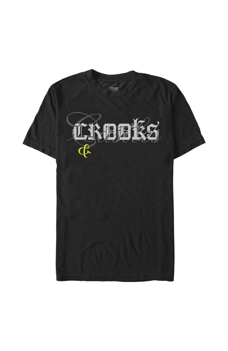 Crooks & Castles Men's Crooks & Castles Overlay Dark Logo Graphic T-Shirt, Main, color, Black