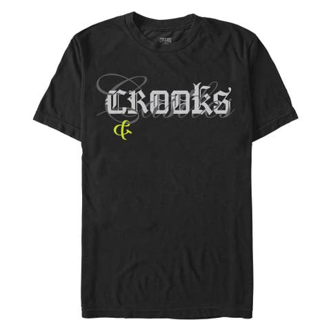 Men's Crooks & Castles Overlay Dark Logo  Graphic T-Shirt