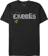 Crooks & Castles Men's Crooks & Castles Overlay Dark Logo  Graphic T-Shirt