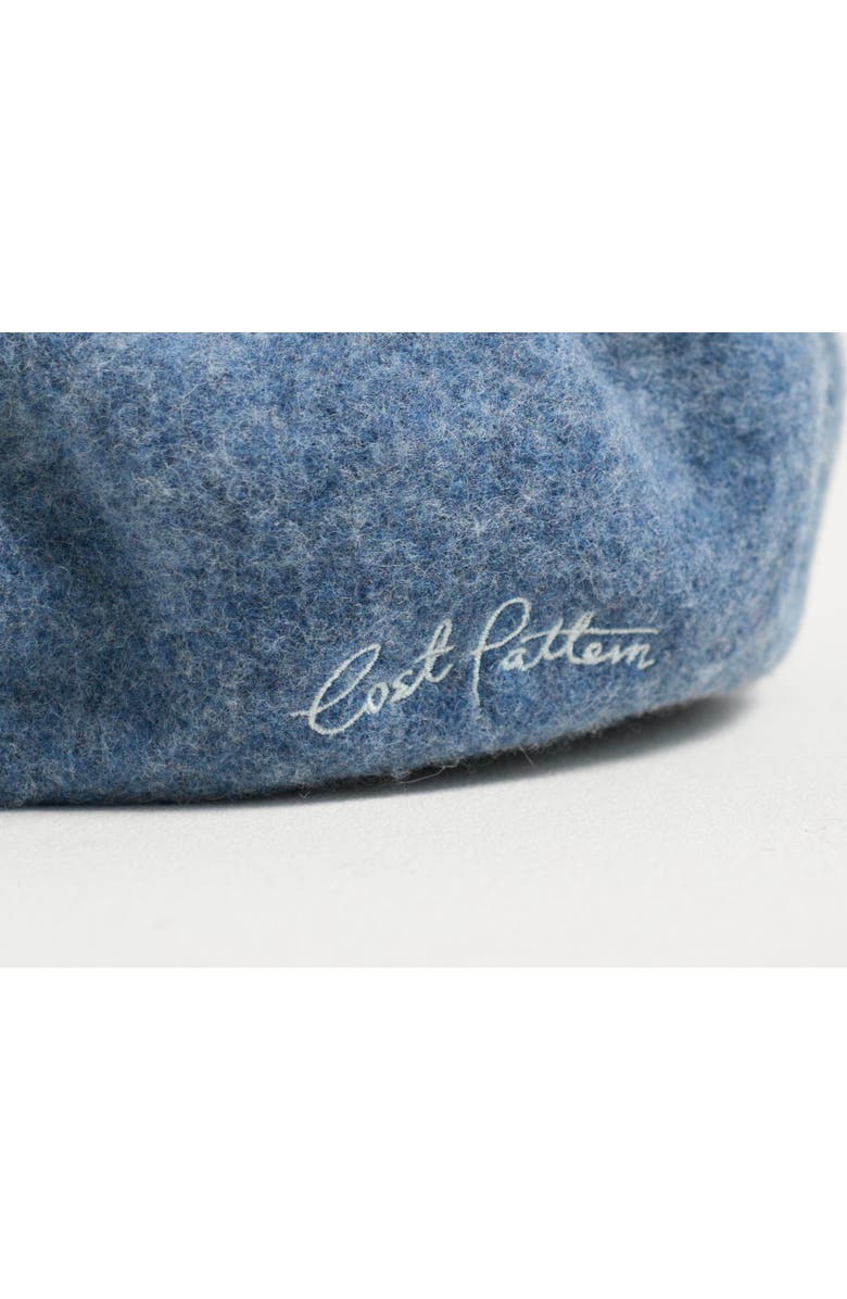 Lost Pattern "Bon Chic" Wool Beret, Alternate, color, Dusty Blue
