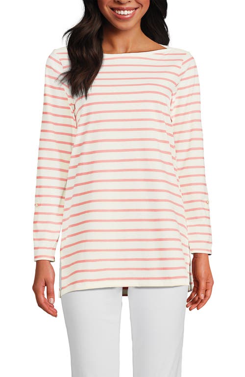 Lands' End Supima Cotton Adjustable 3/4 Sleeve Boatneck Tunic