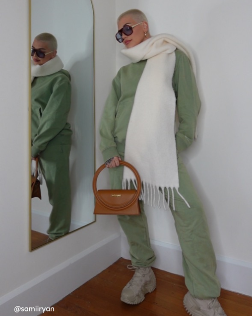Samii Ryan Olive Sweatpants In Olive Green