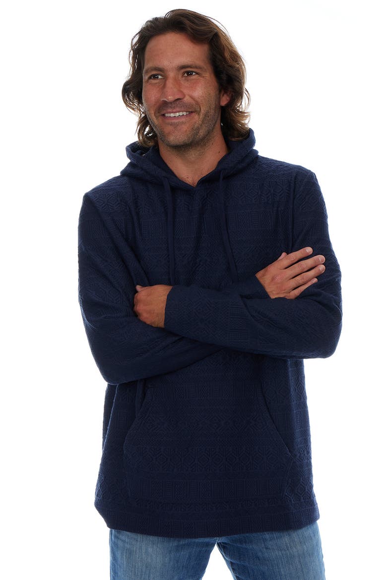 Textured Hoodie, Alternate, color, NAVY