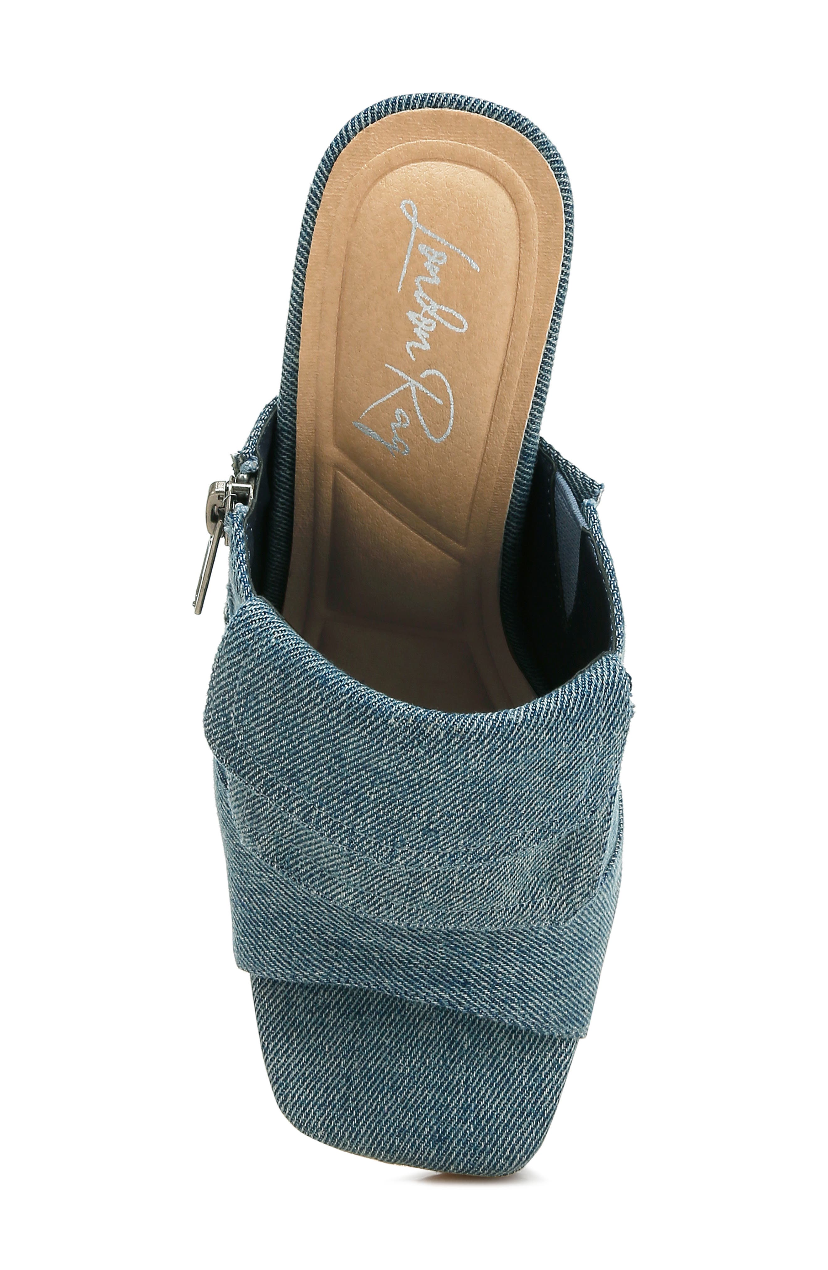 LONDON RAG Celidih Denim Slide Sandal, Alternate, color, Denim