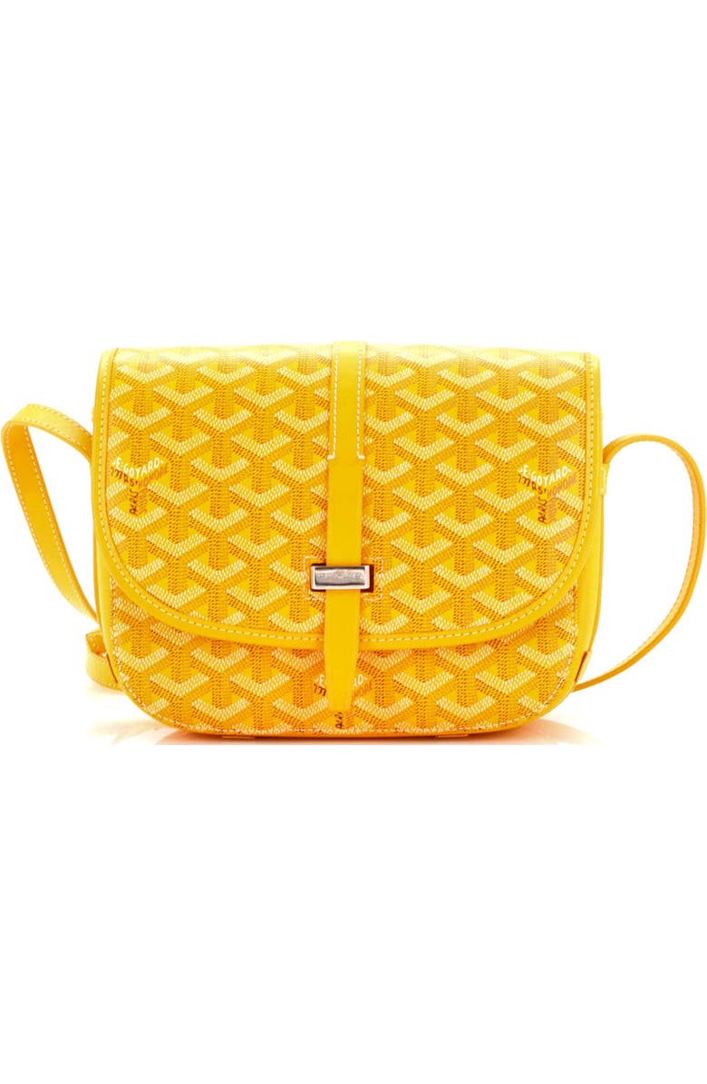 Pre-Owned Goyard Belvedere II Messenger Bag Coated Canvas PM, Main, color, Yellow