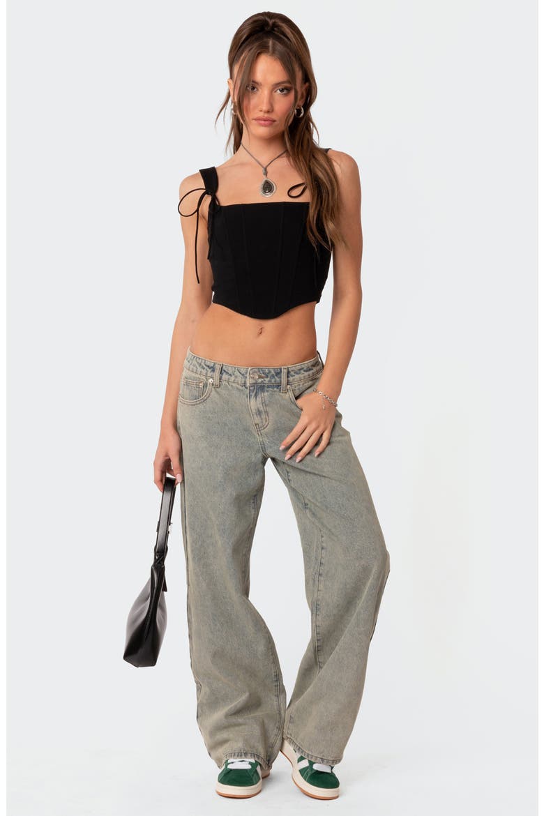 Magda Acid Wash Low Rise Jeans, Alternate, color, BLUE