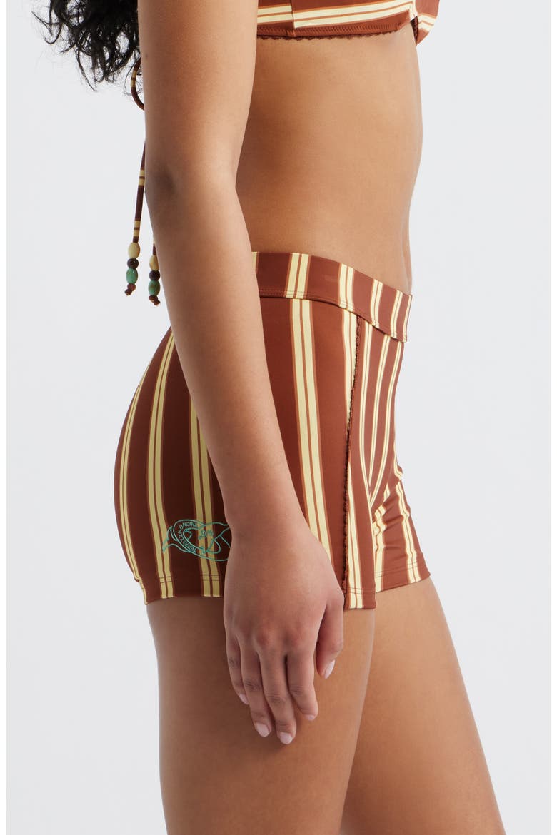 Trudi Swim Shorts, Alternate, color, BROWN