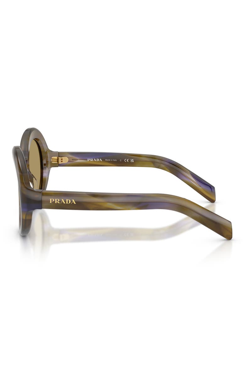 53mm Gradient Round Sunglasses, Alternate, color, STRIPED LAGOON / GREEN OLIVE