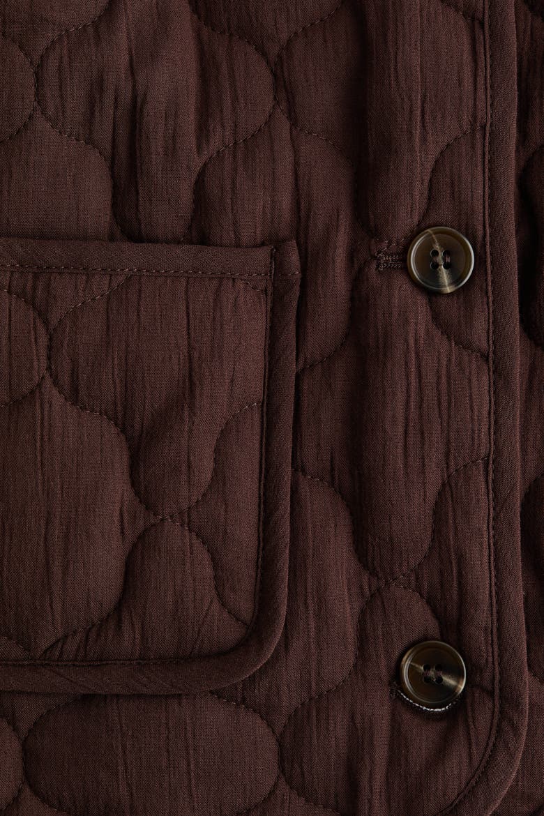 Quilted Gilet, Alternate, color, Dark brown