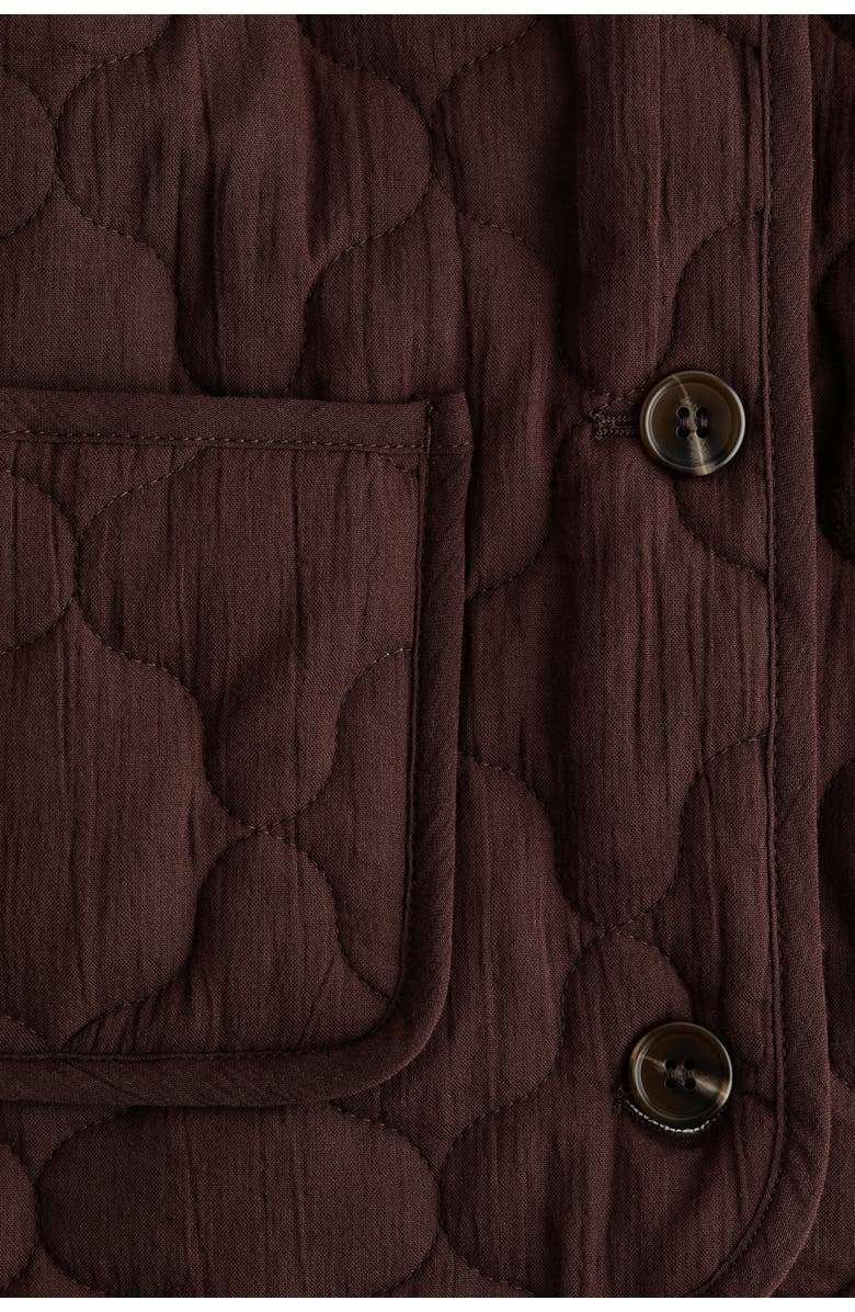 H&M Quilted Gilet, Alternate, color, Dark Brown