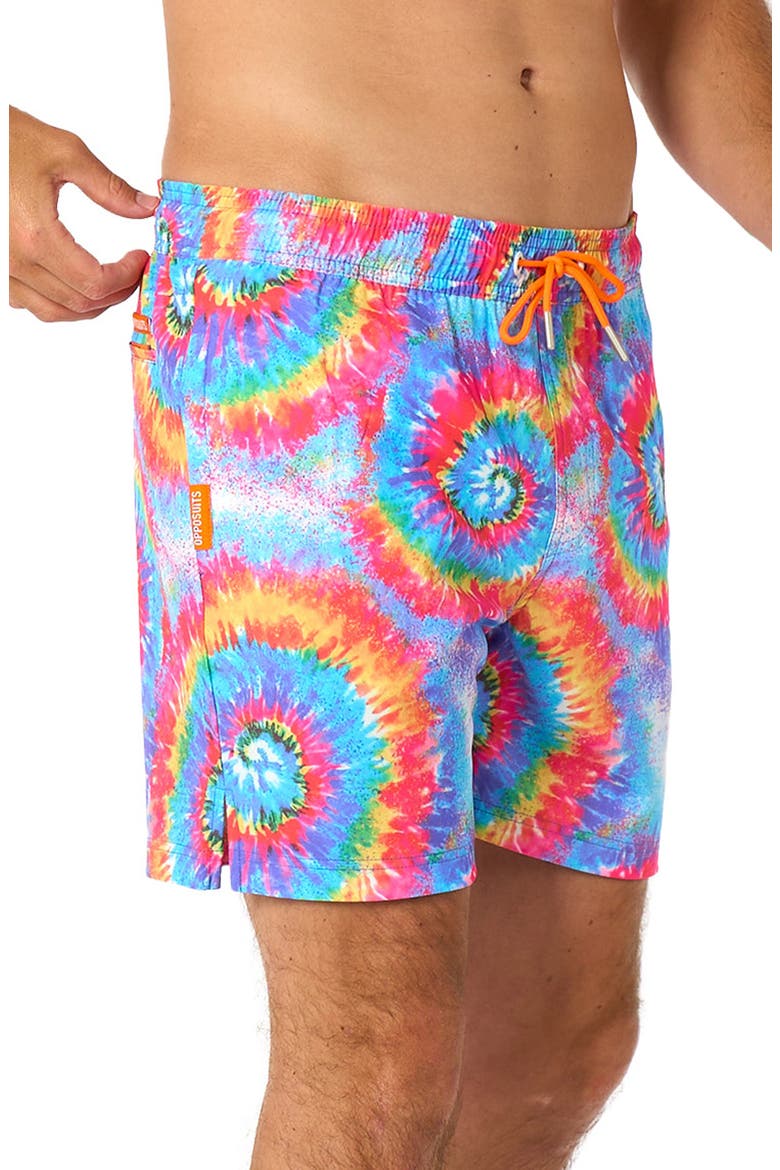 Mr. Tie Dye Swim Trunks, Alternate, color, BLUE MULTI TIE DYE