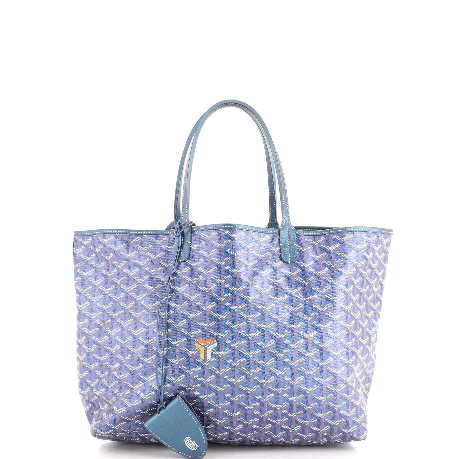 Saint Louis Tote Iridescent Coated Canvas PM, Main, color, Blue