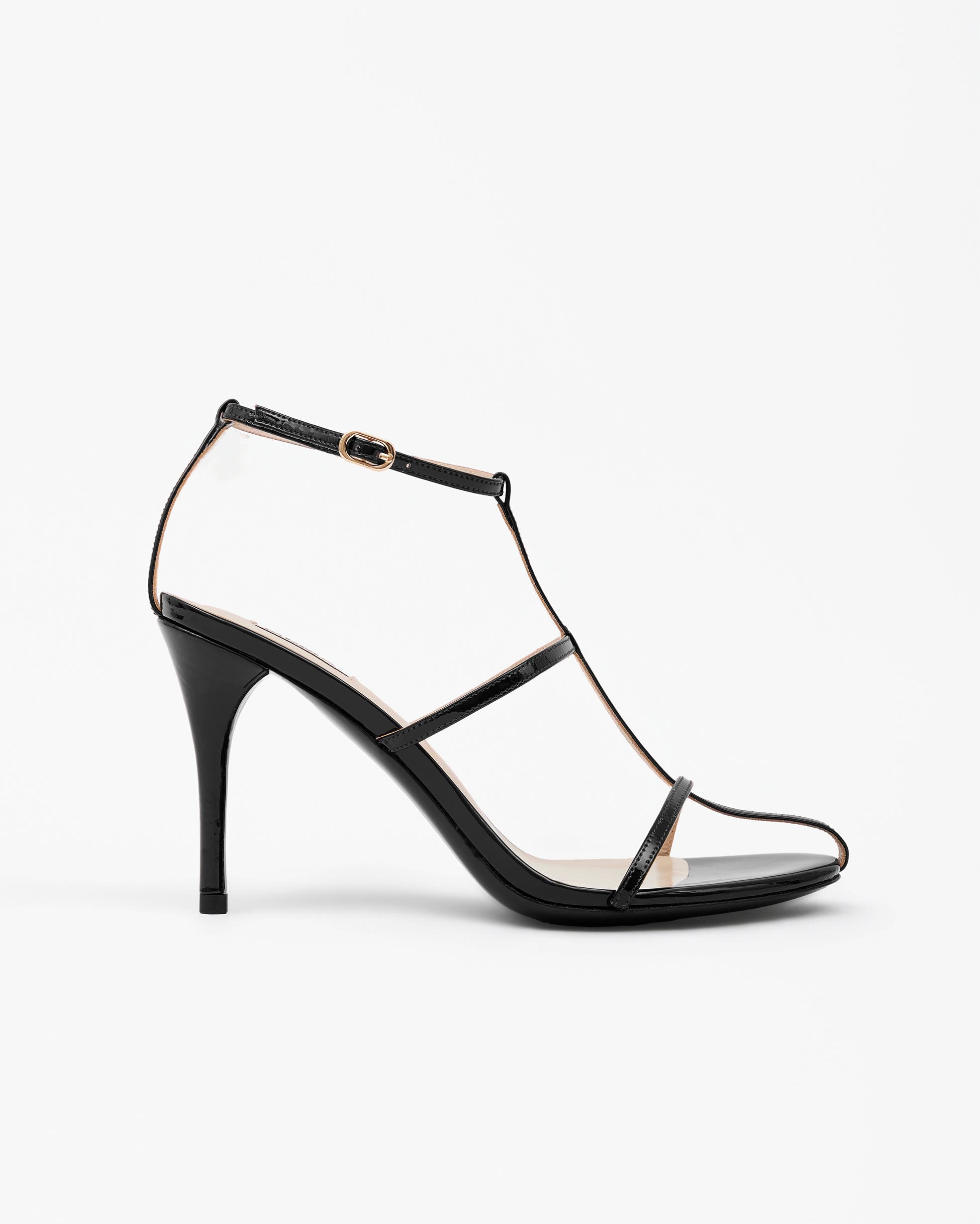 MI/MAI Gupta Patent Leather Heeled Sandals, Main, color, Black