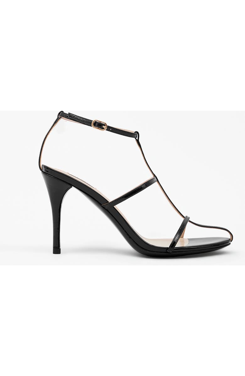 MI/MAI Gupta Patent Leather Heeled Sandals, Main, color, Black