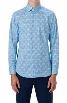 Bugatchi OoohCotton® Abstract Print Button-Up Shirt