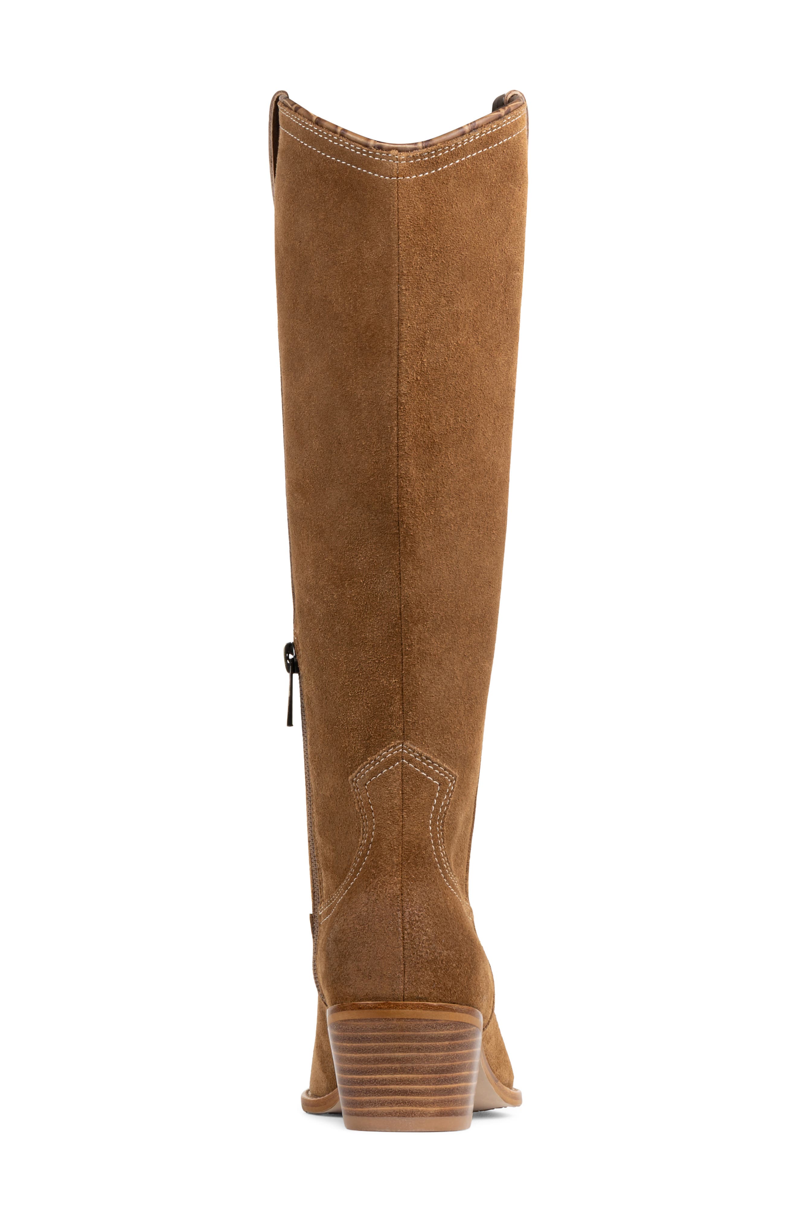 Tahlia Leather Western Boot, Alternate, color, SADDLE