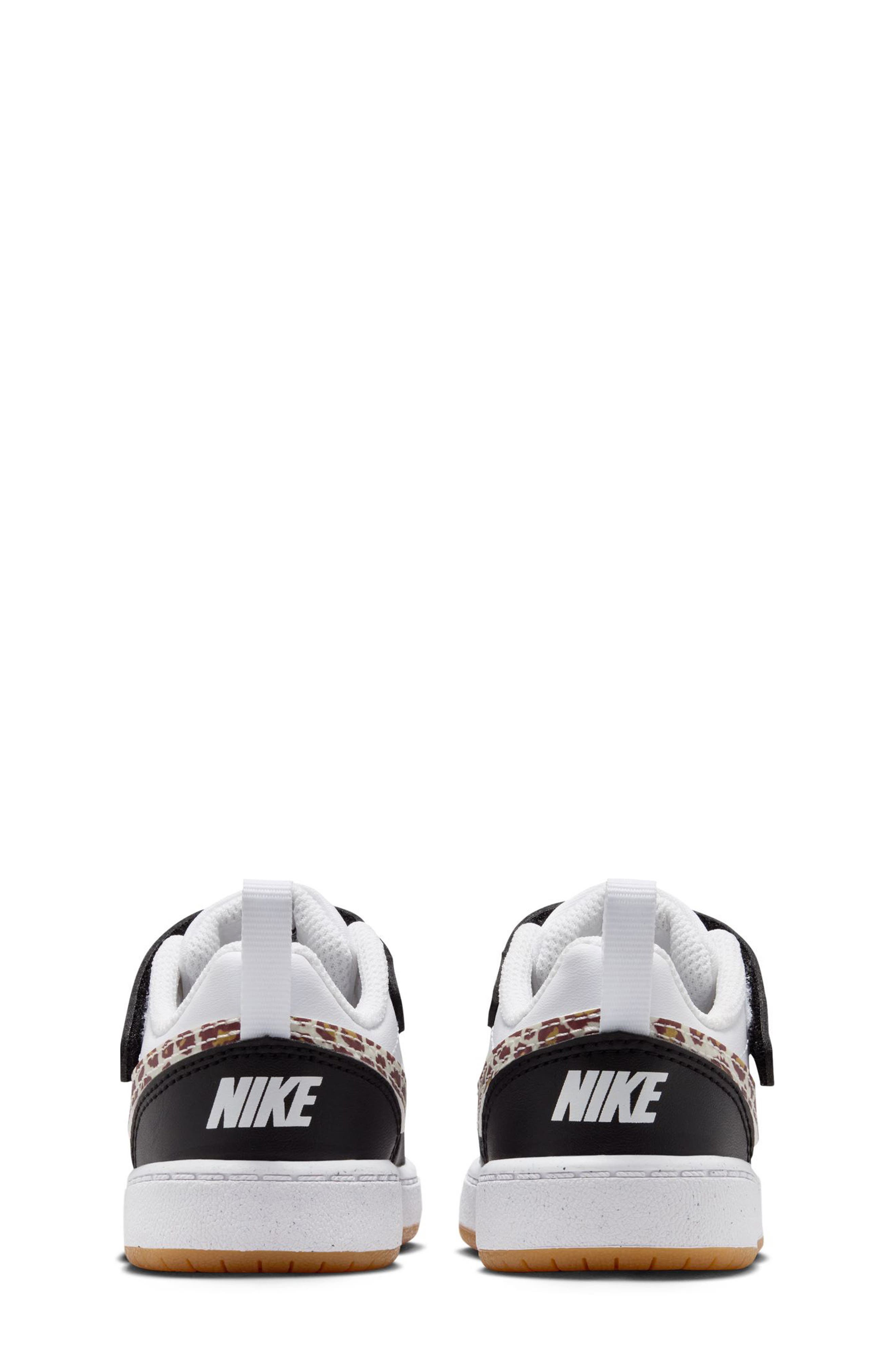 Nike Kids' Court Borough Low Top Sneaker, Alternate, color, Black/ White/ Gum Brown