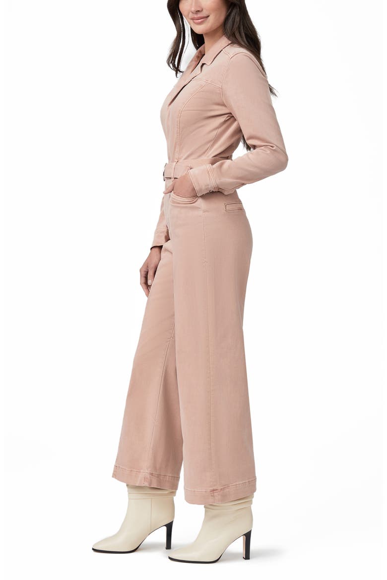 Anessa Long Sleeve Crop Wide Leg Jumpsuit, Alternate, color, VINTAGE BALLET PINK
