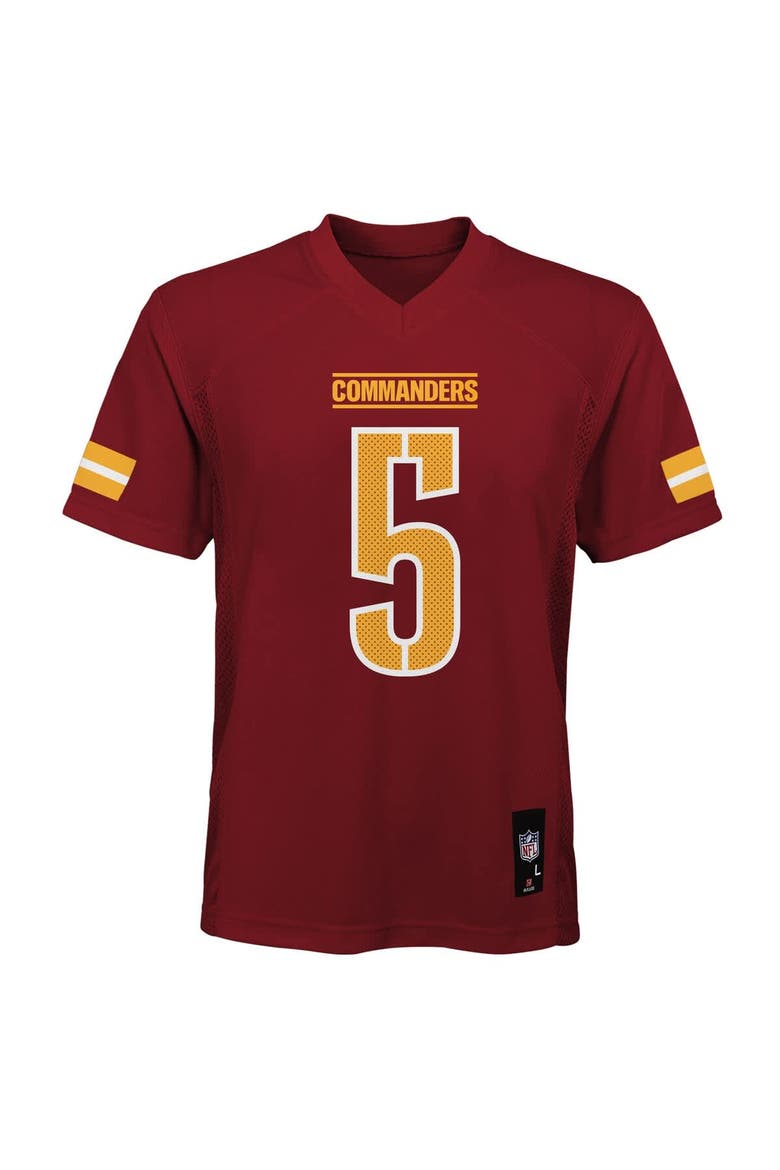 Preschool Outerstuff Jayden Daniels Burgundy Washington Commanders Replica Player Jersey, Alternate, color, Burgundy