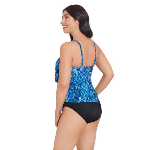 Trimshaper Ronnie 2 Tier Ruffle Tankini Swimsuit Top