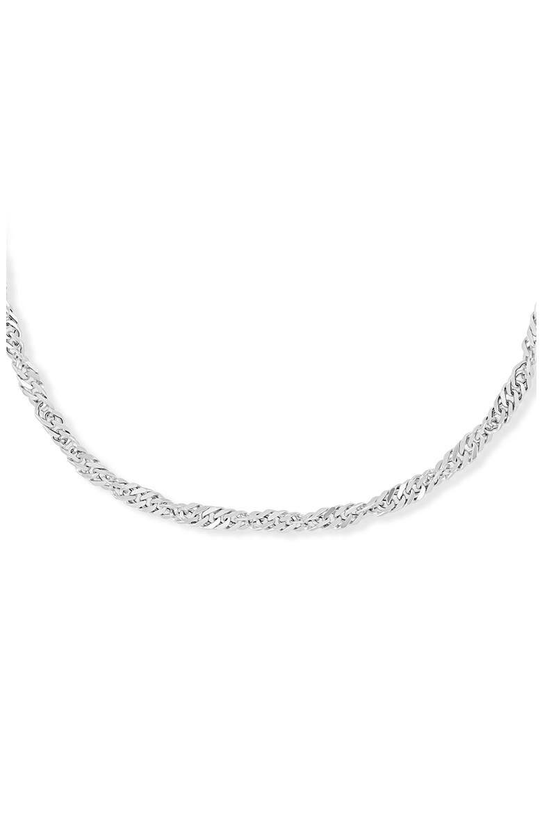 14k Gold Chain Bracelet, Alternate, color, 14KW