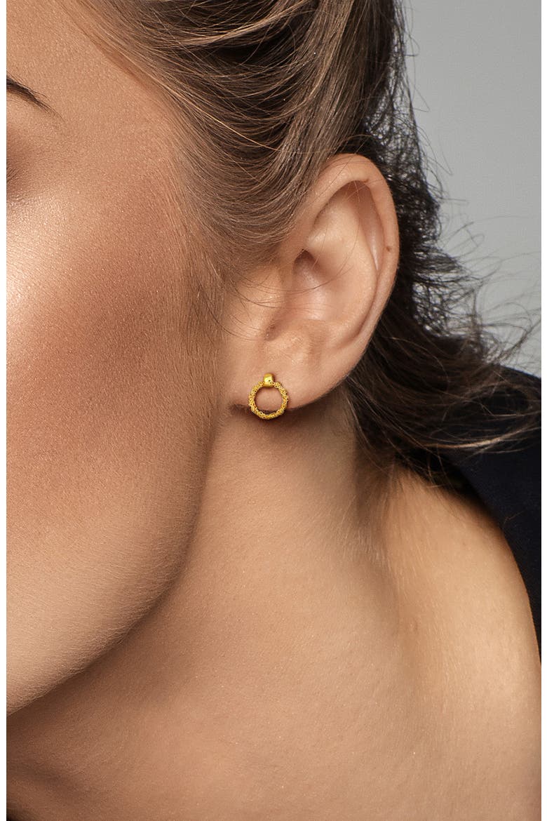 Curb Link Chain Drop Earrings, Alternate, color, GOLD