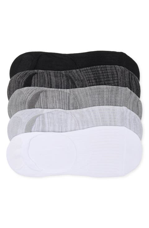 Ribbed Sport Liner 5-Pack No-Show Socks