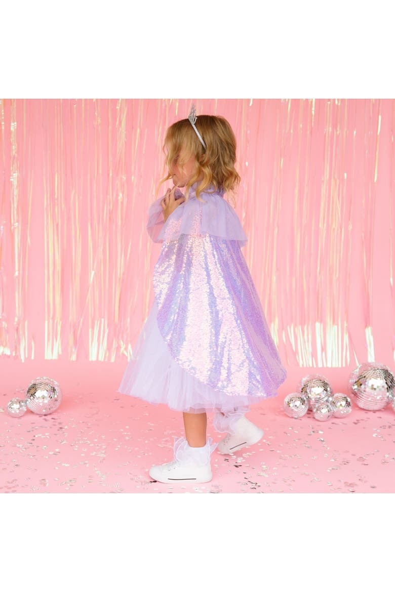 Sequin Cape, Alternate, color, Lavender