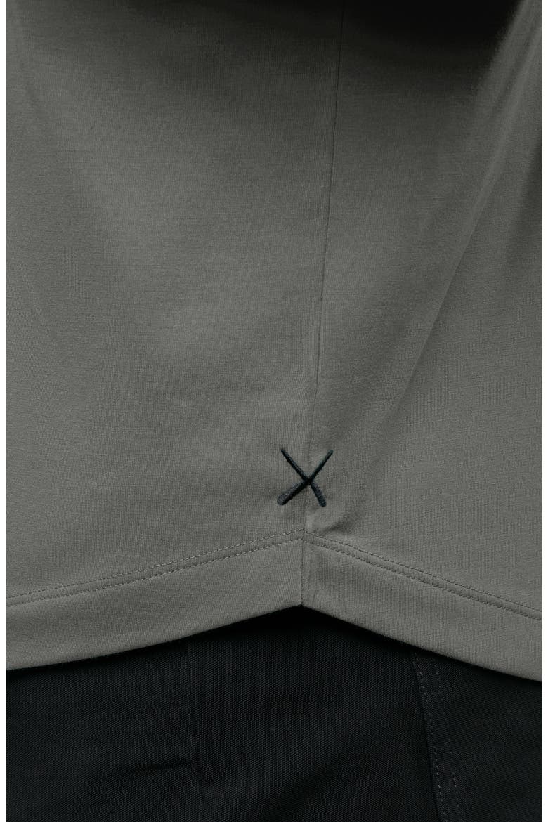 Trim Fit Cotton Blend Polo, Alternate, color, CASTOR GREY