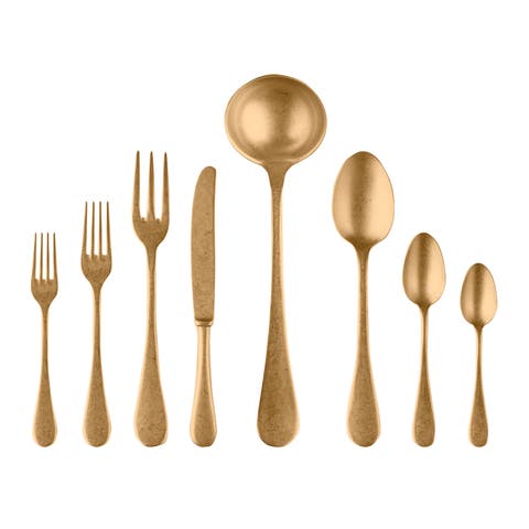 Vintage Pewter Flatware Set - 43 Pieces