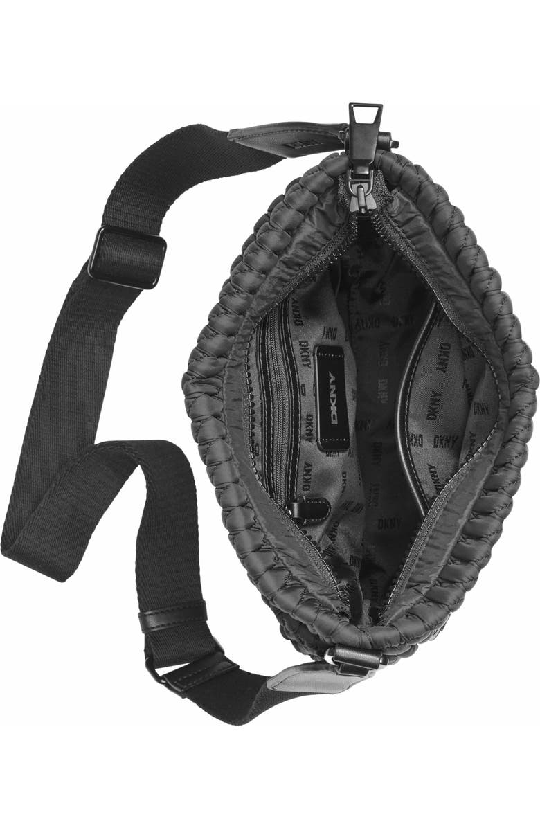DKNY Mack Nylon Crossbody Bag, Alternate, color, Black/Black