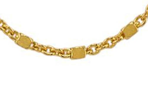American Exchange Box Link Chain Necklace In Gold