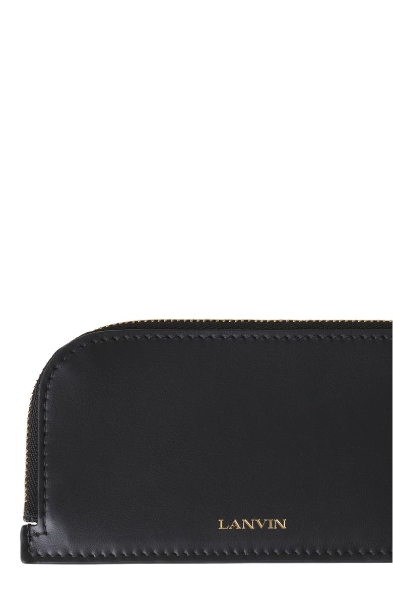 Lanvin Catch By Lanvin Leather Cardholder, Alternate, color, Black