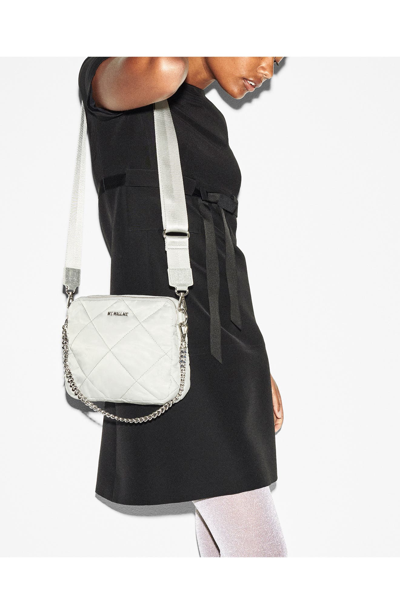 MZ Wallace Madison Quilted Nylon Crossbody Bag, Alternate, color, 