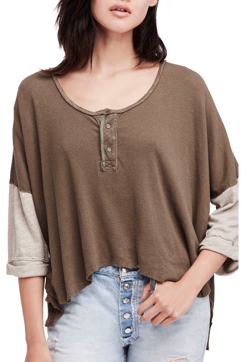 We the Free Star Henley Top, Main, color, ARMY